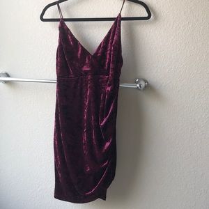 FOREVER 21 plum colored velvet dress size S